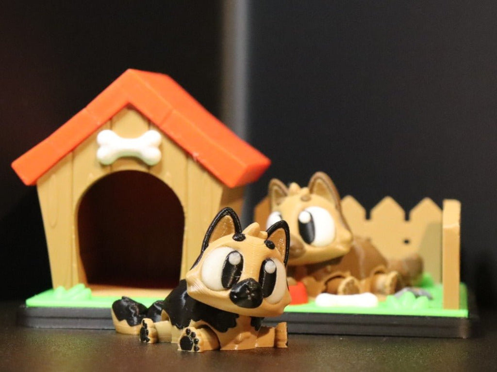 Set: Schäferhund mit Hütte - Protoplot3D