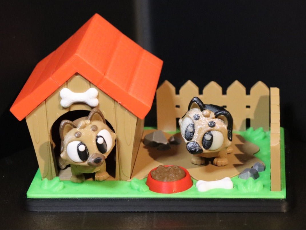 Set: Schäferhund mit Hütte - Protoplot3D